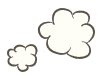 little thought clouds floating